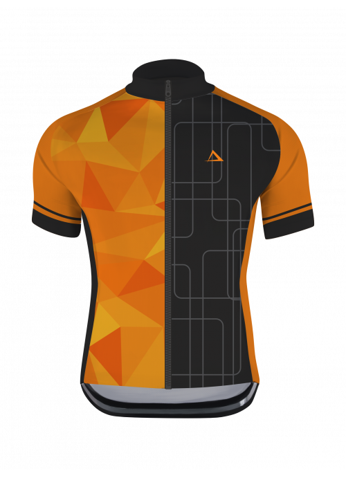 Moška kolesarska majica  - osnovni model - motiv Trikotniki 