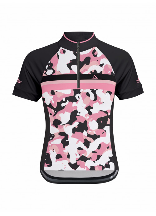 Ženska kolesarska majica - motiv Camuflage