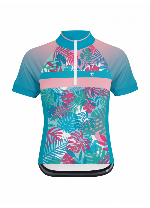 Ženska kolesarska majica - motiv Tropski
